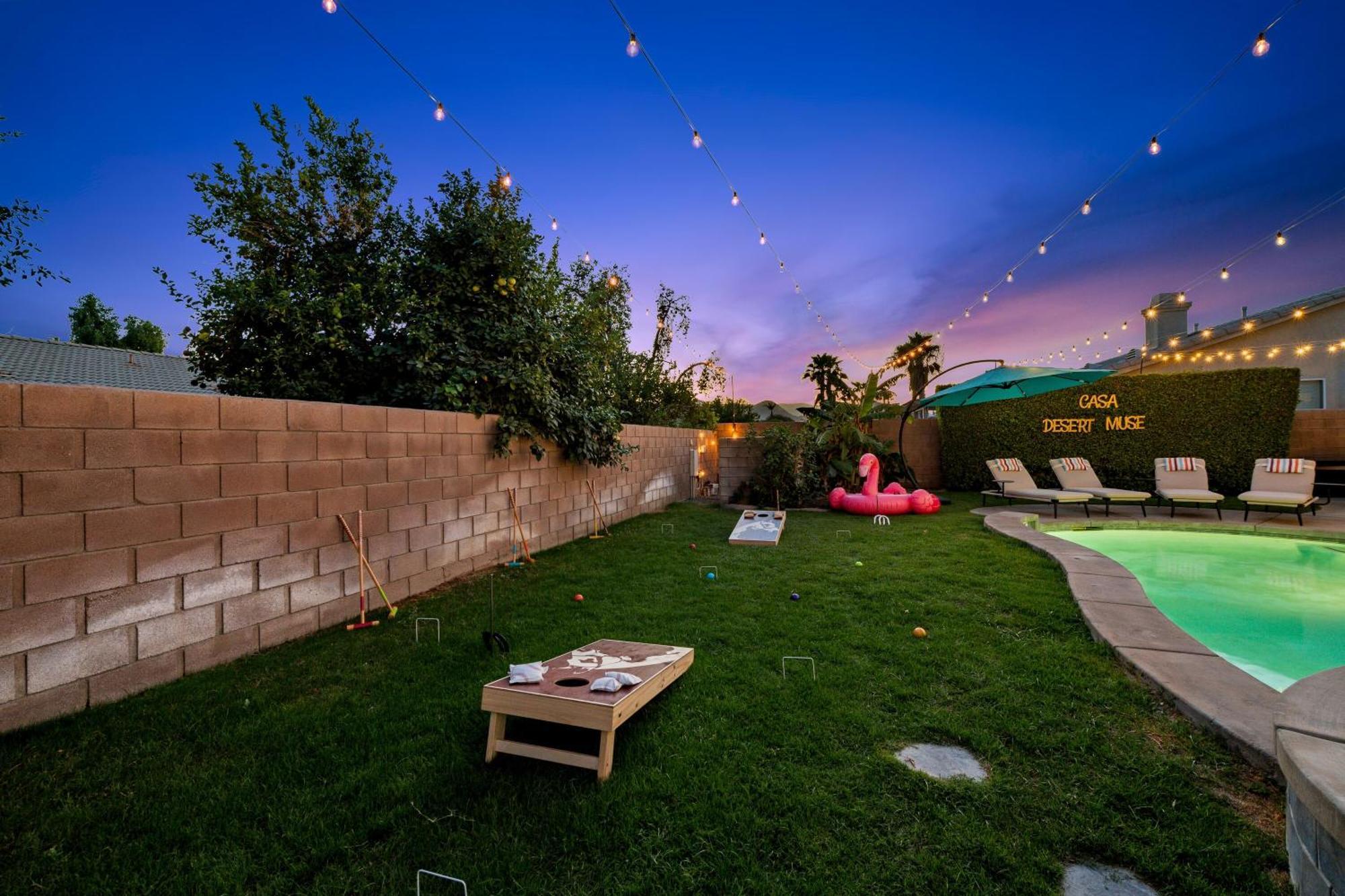 Casa Desert Muse With Heated Pool Spa Firepit Mini Golf And Games Indio Exterior photo